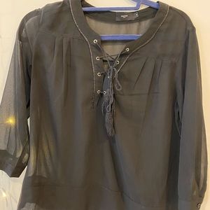 3/4 sleeve sheer top